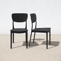 Modern Black Outdoor Dining Chairs AllModern